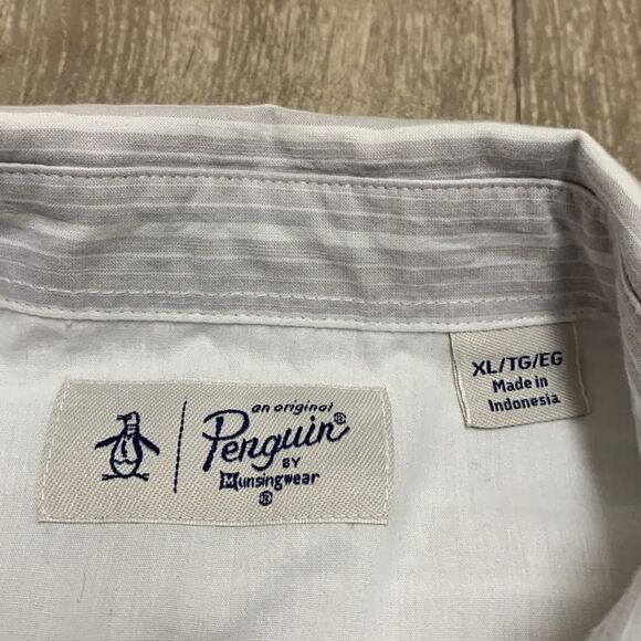Mens Original Penguin Button Down Stripe‎ Casual Shirt - Picture 3 of 6